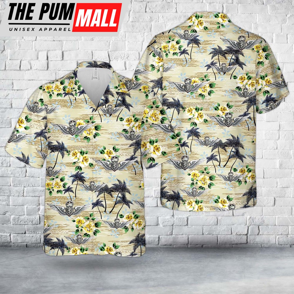 Army Hawaiian Shirt, US Army Master Flight Surgeon Badge Hawaiian Shirt, Military Aloha Shirt