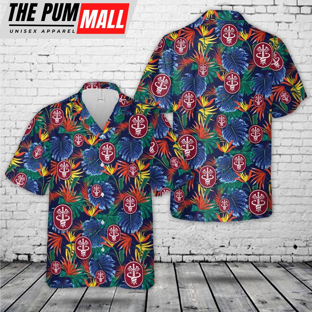 Army Hawaiian Shirt, US Army Medical Command (MEDCOM) Hawaiian Shirt, Military Aloha Shirt