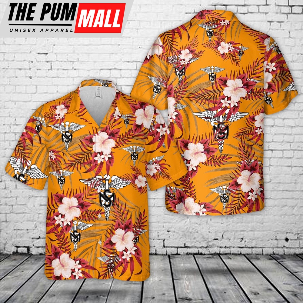 Army Hawaiian Shirt, US Army Medical Service Corps Branch Hawaiian Shirt, Military Aloha Shirt