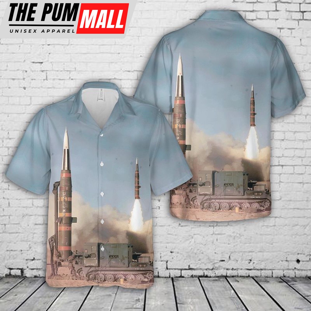 Army Hawaiian Shirt, US Army MGM-31 Pershing Hawaiian Shirt, Military Aloha Shirt