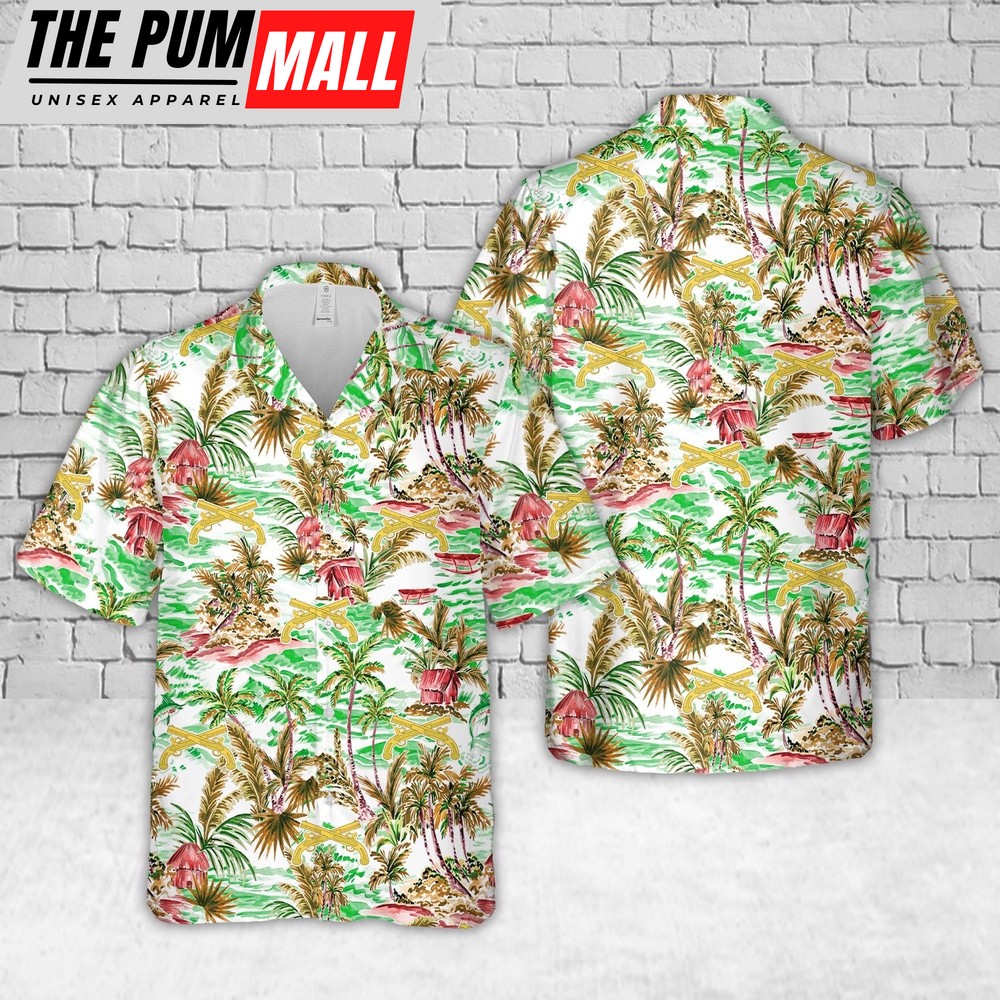 Army Hawaiian Shirt, US Army Military Police Corps (USAMPC) Branch insignia Hawaiian Shirt, Military Aloha Shirt