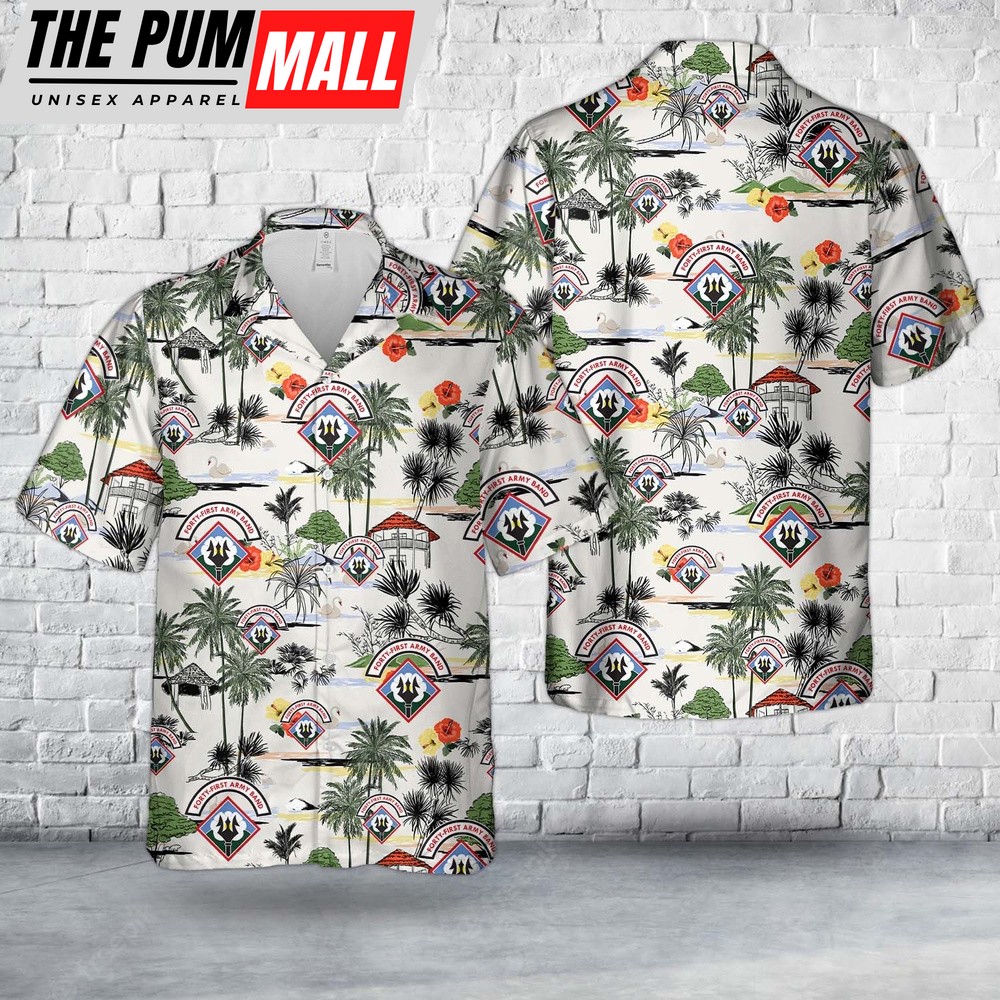 Army Hawaiian Shirt, US Army Mississippi Army National Guard 41st Army Band Hawaiian Shirt, Military Aloha Shirt