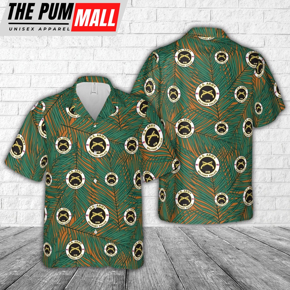 Army Hawaiian Shirt, US Army MOS 31B Military Police Hawaiian Shirt, Military Aloha Shirt