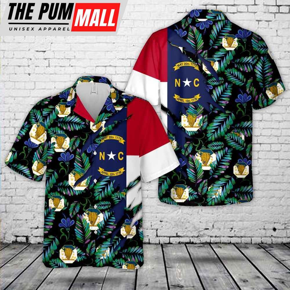 Army Hawaiian Shirt, US Army North Carolina Army National Guard Hawaiian Shirt, Military Aloha Shirt