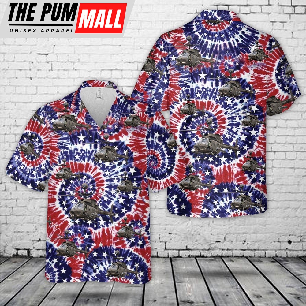 Army Hawaiian Shirt, US Army OH-58D Kiowa Warrior, 4th Of July Hawaiian Shirt, Military Aloha Shirt