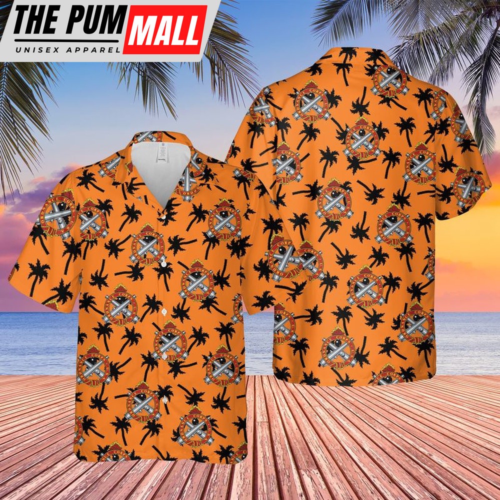 Army Hawaiian Shirt, US Army Ordnance Corps Hawaiian Shirt, Military Aloha Shirt