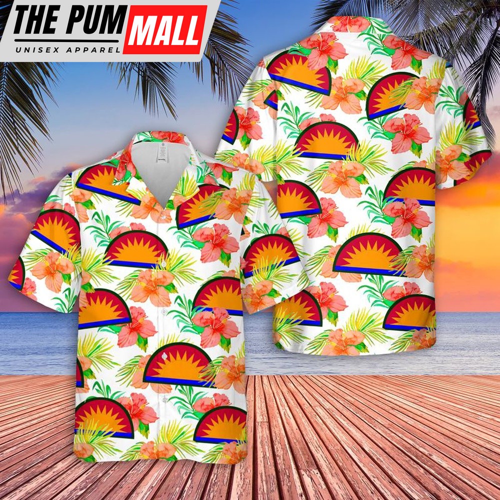 Army Hawaiian Shirt, US Army Oregon Army National Guard 41st Infantry Brigade Combat Team Hawaiian Shirt, Military Aloha Shirt