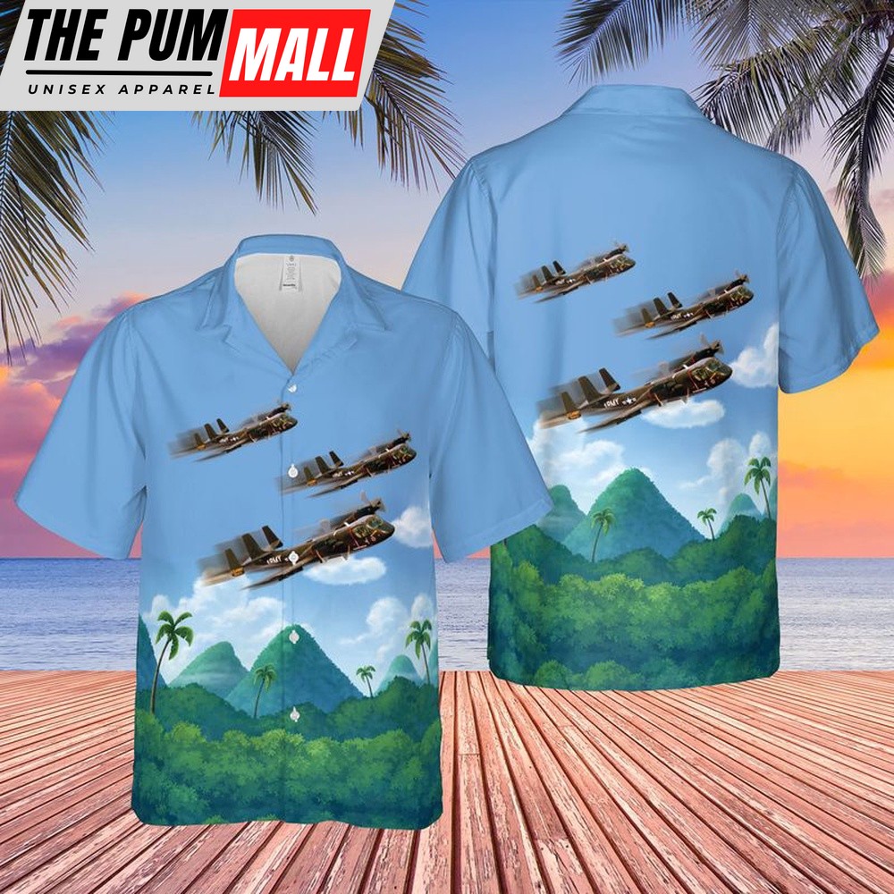 Army Hawaiian Shirt, US Army OV-1A Mohawk Hawaiian Shirt, Military Aloha Shirt