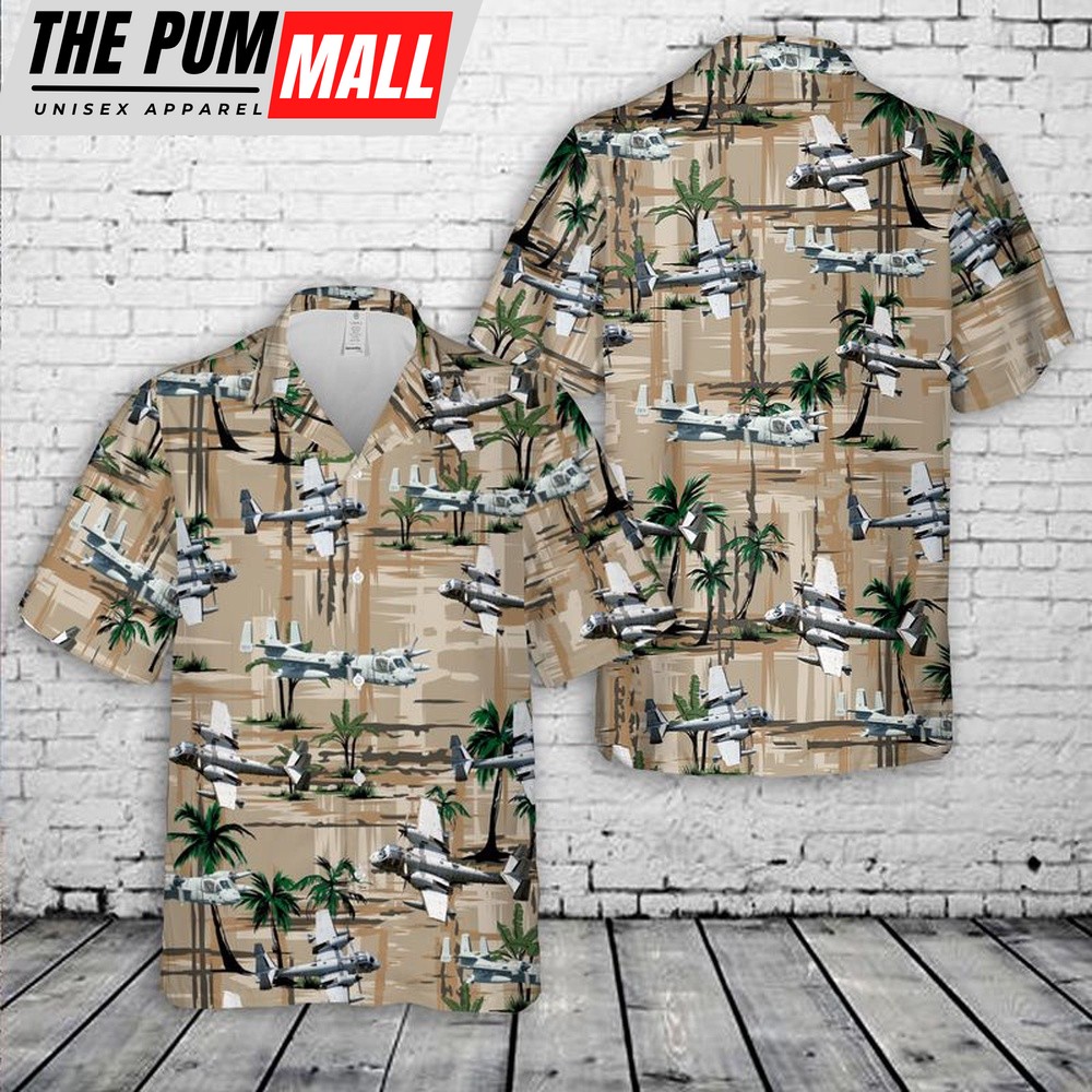 Army Hawaiian Shirt, US Army OV-1D Mohawk Hawaiian Shirt, Military Aloha Shirt
