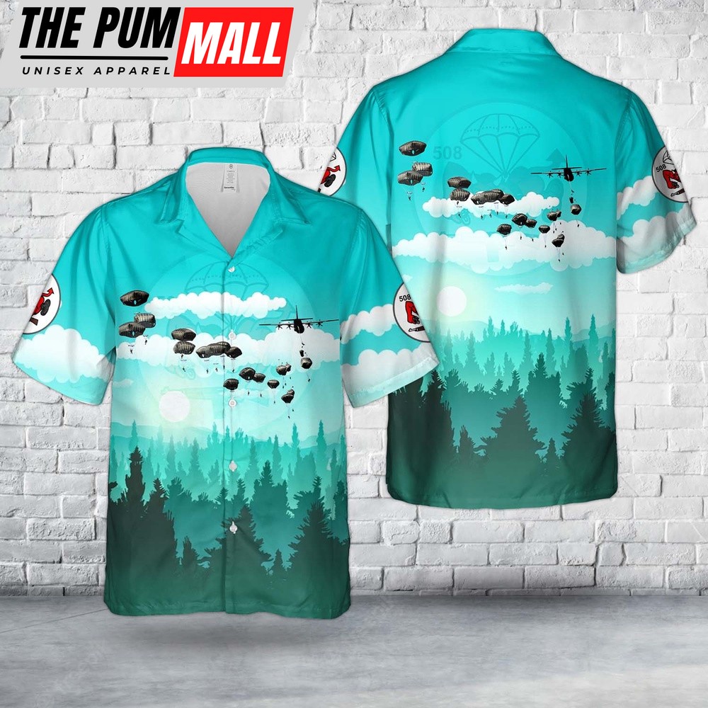 Army Hawaiian Shirt, US Army Paratroopers 1st Battalion, 508th Parachute Infantry Regiment Hawaiian Shirt