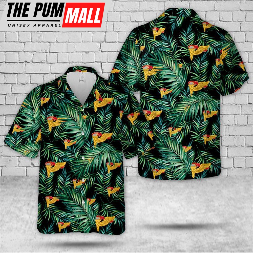 Army Hawaiian Shirt, US Army Pathfinder Badge Hawaiian Shirt, Military Aloha Shirt