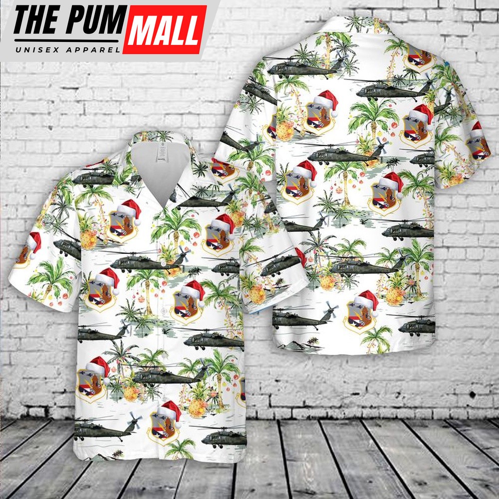 Army Hawaiian Shirt, US Army Puerto Rico Air National Guard UH-60 Black Hawk Rattle Snake Christmas Hawaiian Shirt