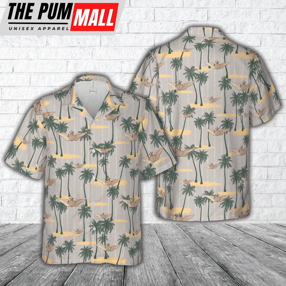 Army Hawaiian Shirt, US Army Senior Flight Surgeon Wings Hawaiian Shirt, Military Aloha Shirt