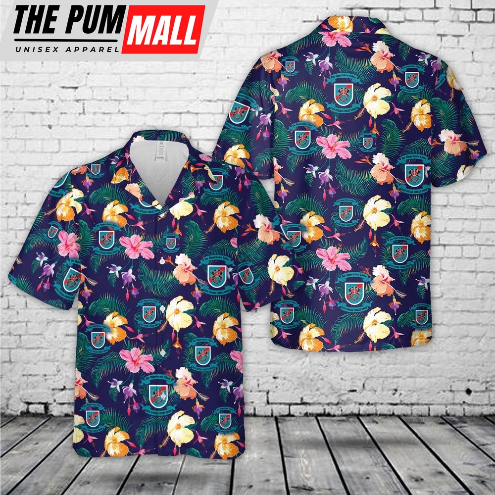 Army Hawaiian Shirt, US Army Special 20th Special Forces Group (20th SFG)(A)) Hawaiian Shirt, Military Aloha Shirt