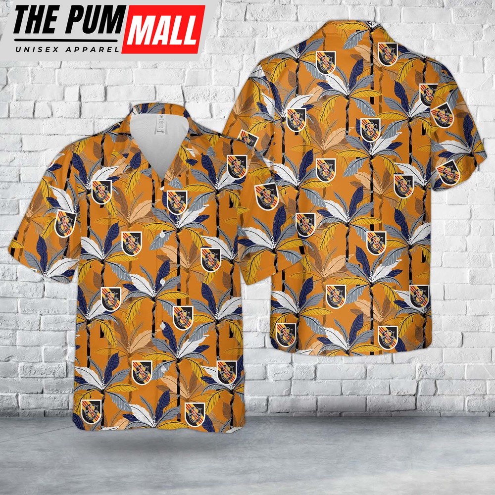 Army Hawaiian Shirt, US Army Special Forces 5th Special Forces Group (Airborne) (5th SFG (A)) Hawaiian Shirt, Military Aloha Shirt