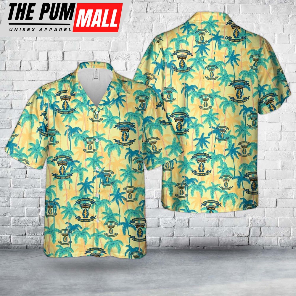 Army Hawaiian Shirt, US Army Special Forces Hawaiian Shirt, Military Aloha Shirt