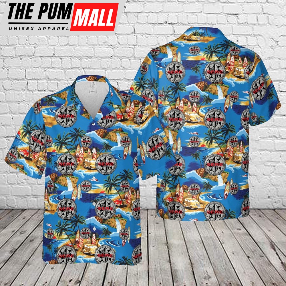 Army Hawaiian Shirt, US Army Survival, Evasion, Resistance, and Escape (SERE) School Hawaiian Shirt, Military Aloha Shirt