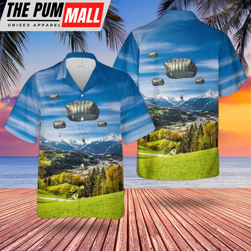 Army Hawaiian Shirt, US Army T-11 Parachute Of 173rd Infantry Brigade Combat Team Hawaiian Shirt, Military Aloha Shirt