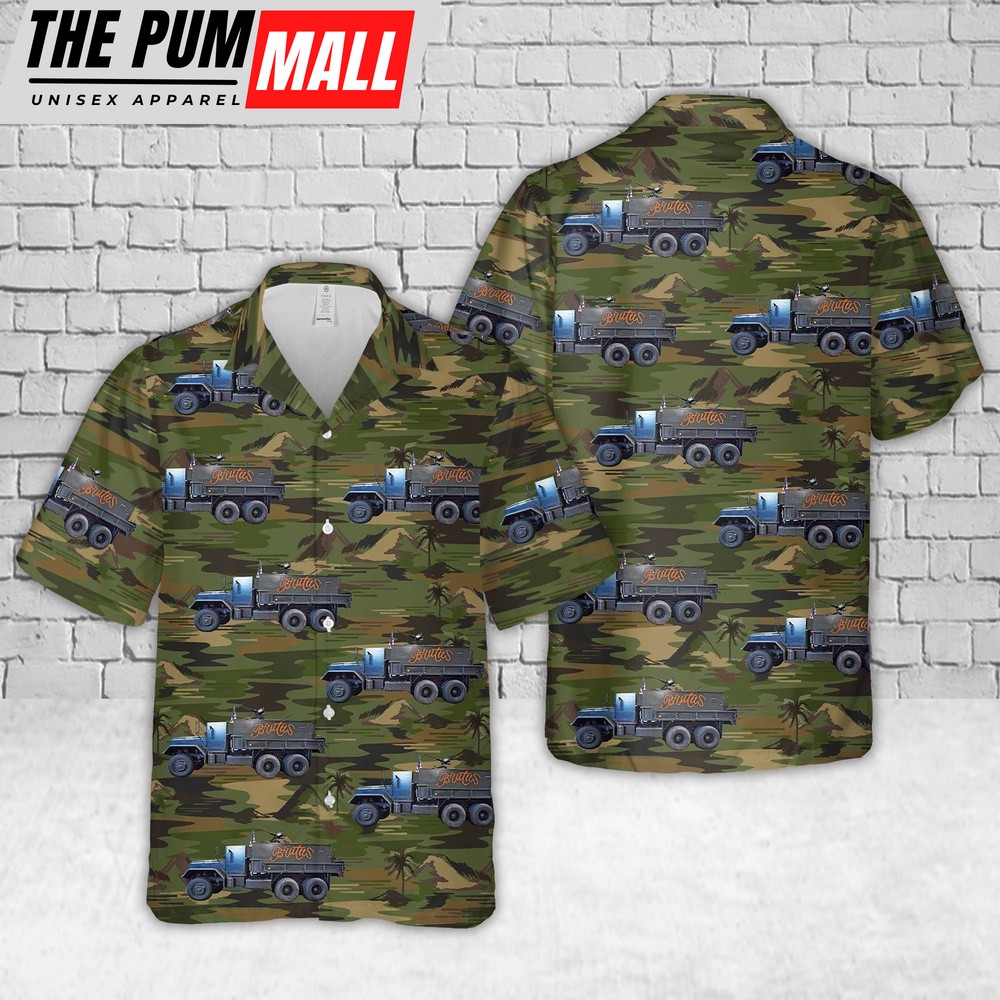 Army Hawaiian Shirt, US Army The Brutus Gun Truck Hawaiian Shirt, Military Aloha Shirt