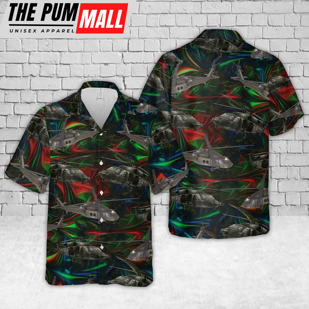 Army Hawaiian Shirt, US Army UH-60 Black Hawk Hawaiian Shirt, Military Aloha Shirt