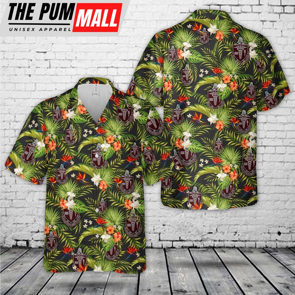 Army Hawaiian Shirt, US Army Walter Reed Army Medical Center Hawaiian Shirt, Military Aloha Shirt