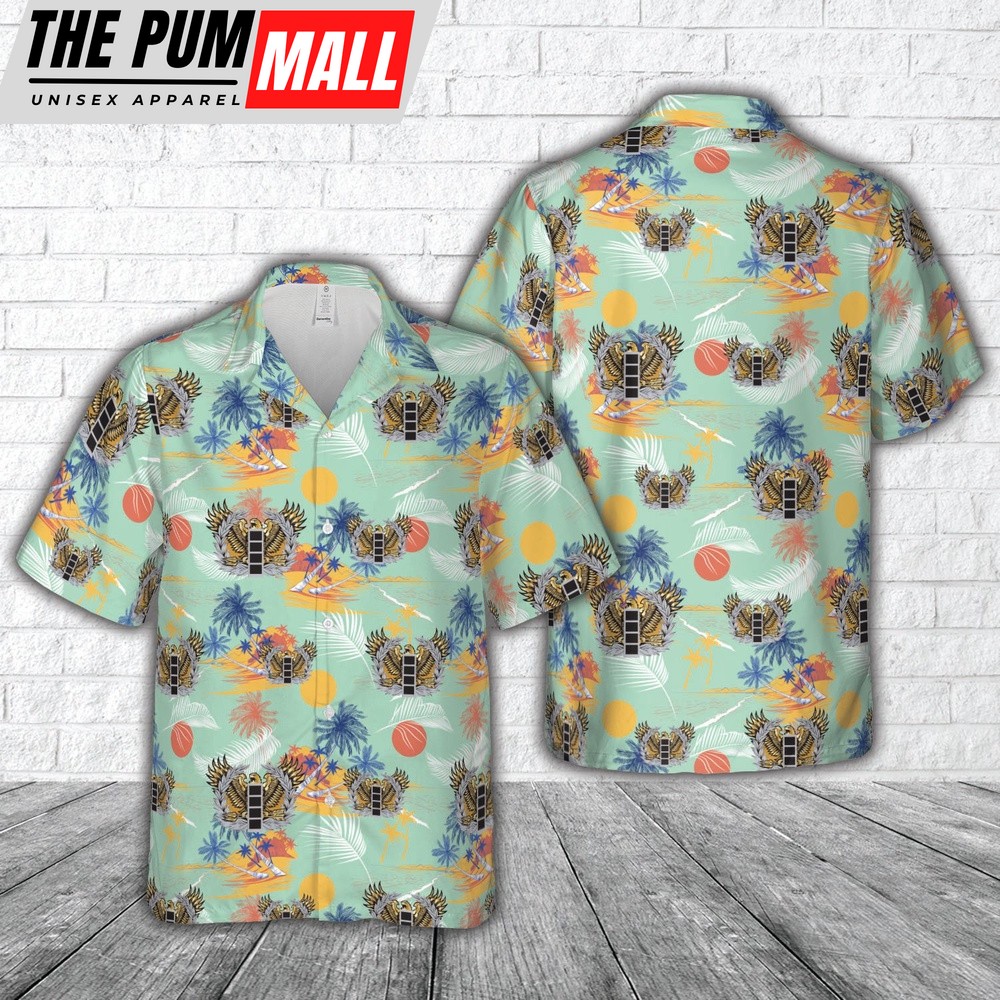Army Hawaiian Shirt, US Army Warrant Officer CW4 Eagle Rising Badge Hawaiian Shirt, Military Aloha Shirt