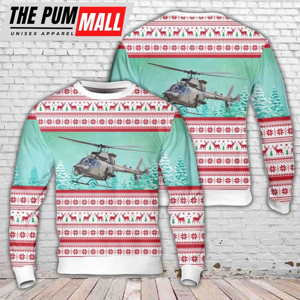 Army OH-58F Kiowa Warrior Christmas Sweater 3D Gìt For Christmas