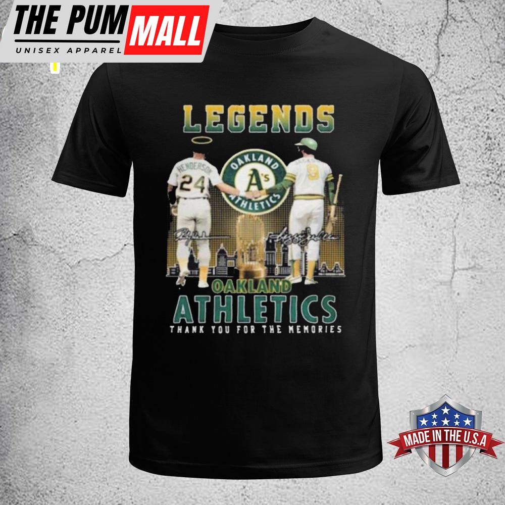 Athletics Legends Henderson And Jackson Thank You For The Memories Unisex T-Shirt