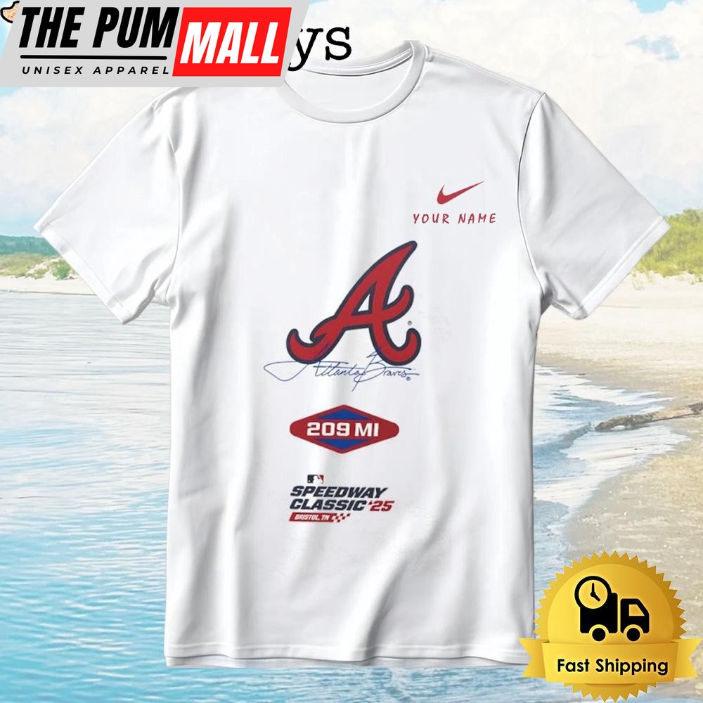 Atlanta Braves 2025 Mlb Speedway Classic Bristol 209 Mi T-Shirt