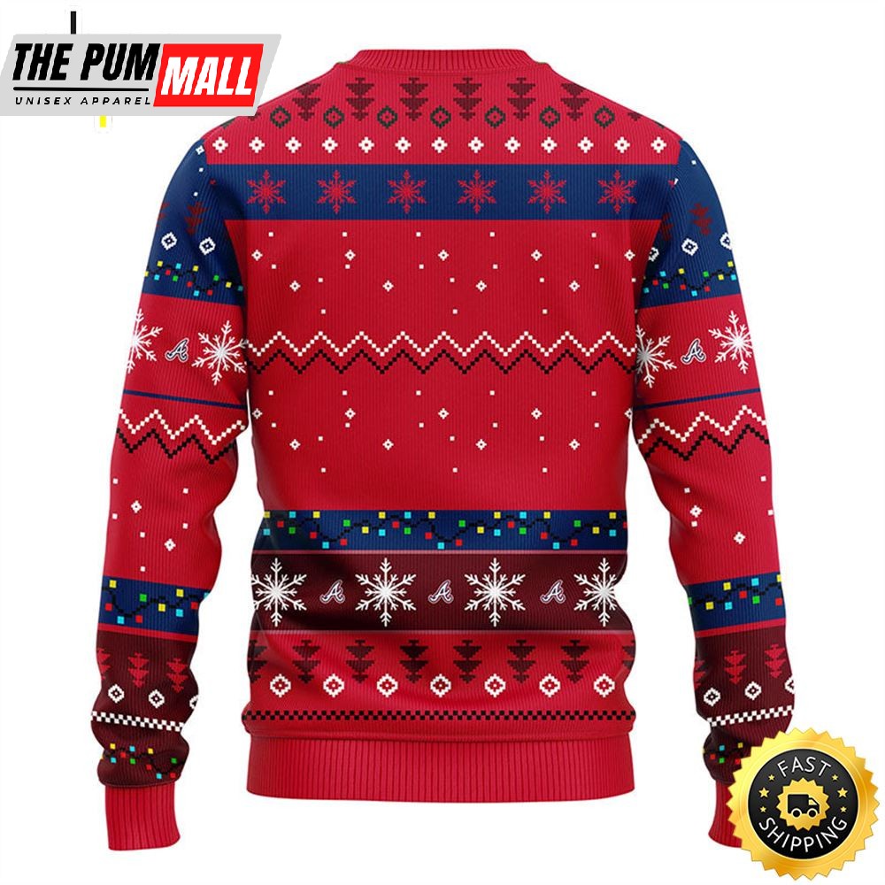 Atlanta Braves Hohoho Mickey Christmas Ugly Sweater