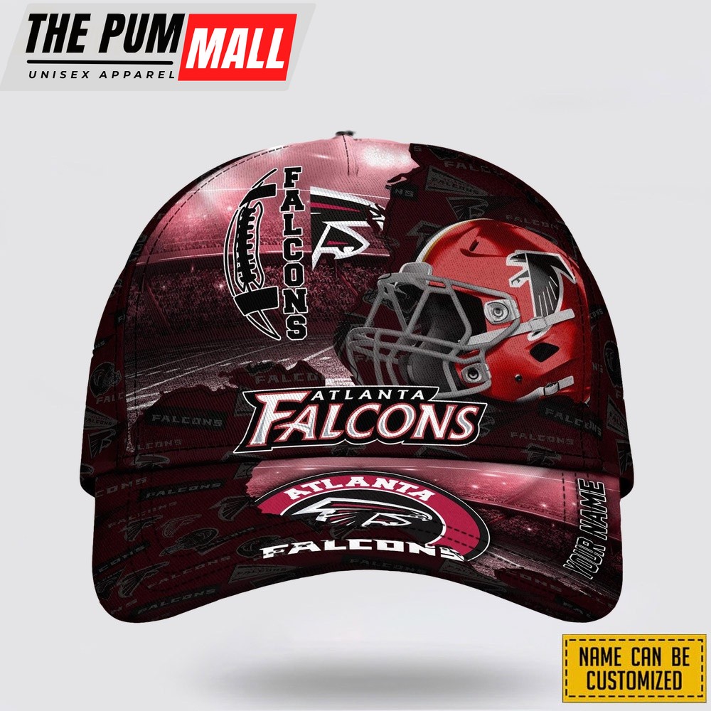 Atlanta Falcons All Over Printed Nfl Baseball Caps Custom Name Caps Limited Edition Gift
