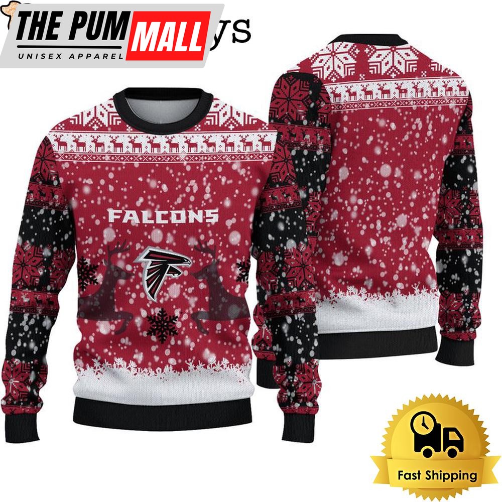 Atlanta Falcons Reindeer Football Ugly Christmas Sweater