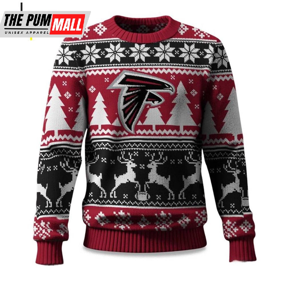 Atlanta Falcons Reindeer Football Ugly Christmas Sweater