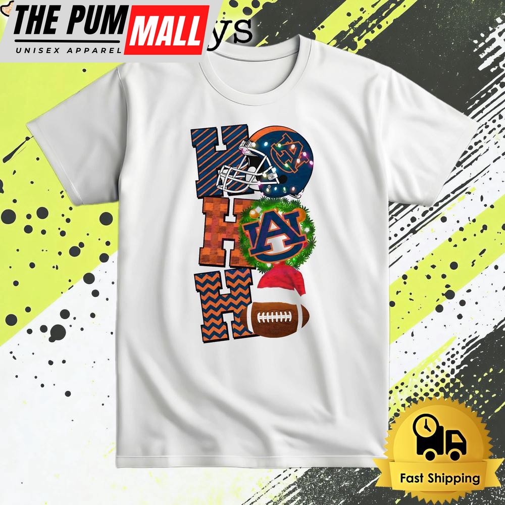 Auburn Tigers Ho Ho Ho Christmas Football T Shirt