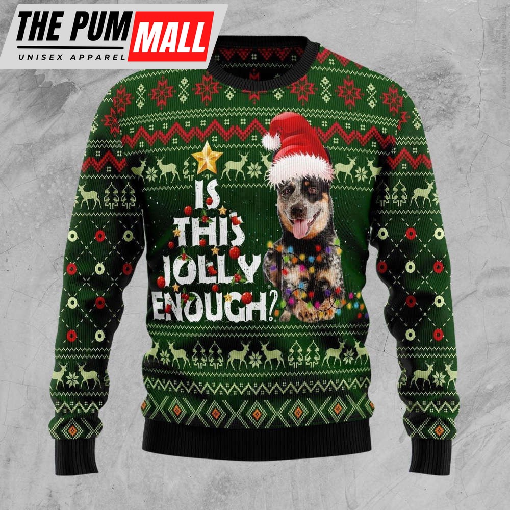 Australian Cattle Dog Jolly Ugly Christmas Sweater Gift For Men & Women