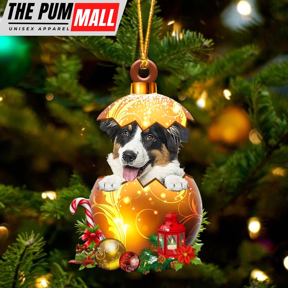 Australian Shepherd2 In Golden Egg Christmas Ornament – Car Ornament – Unique Dog Gifts For Owners Limited Edition
