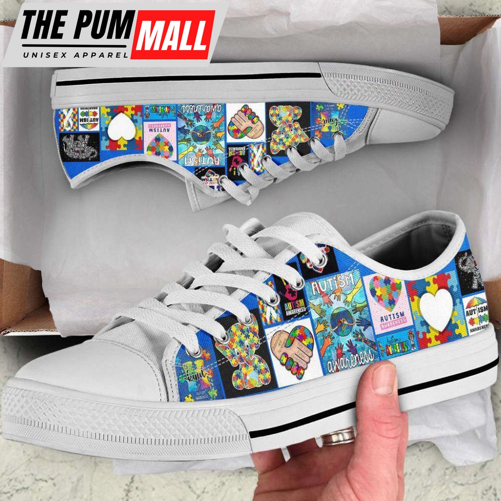 Autism Awareness Low Top Shoes NHT240201 – Stylish Supportive