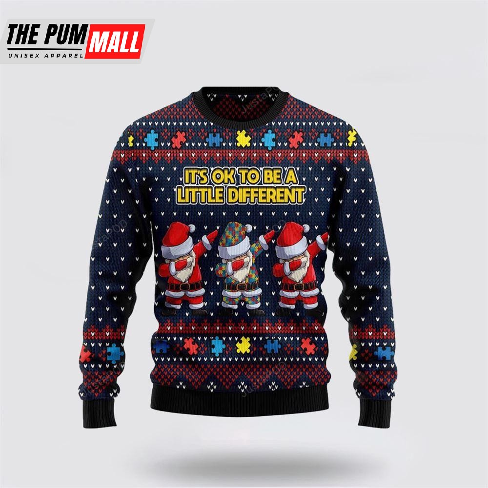 Autism Awareness Santa Claus Ugly Christmas Sweater