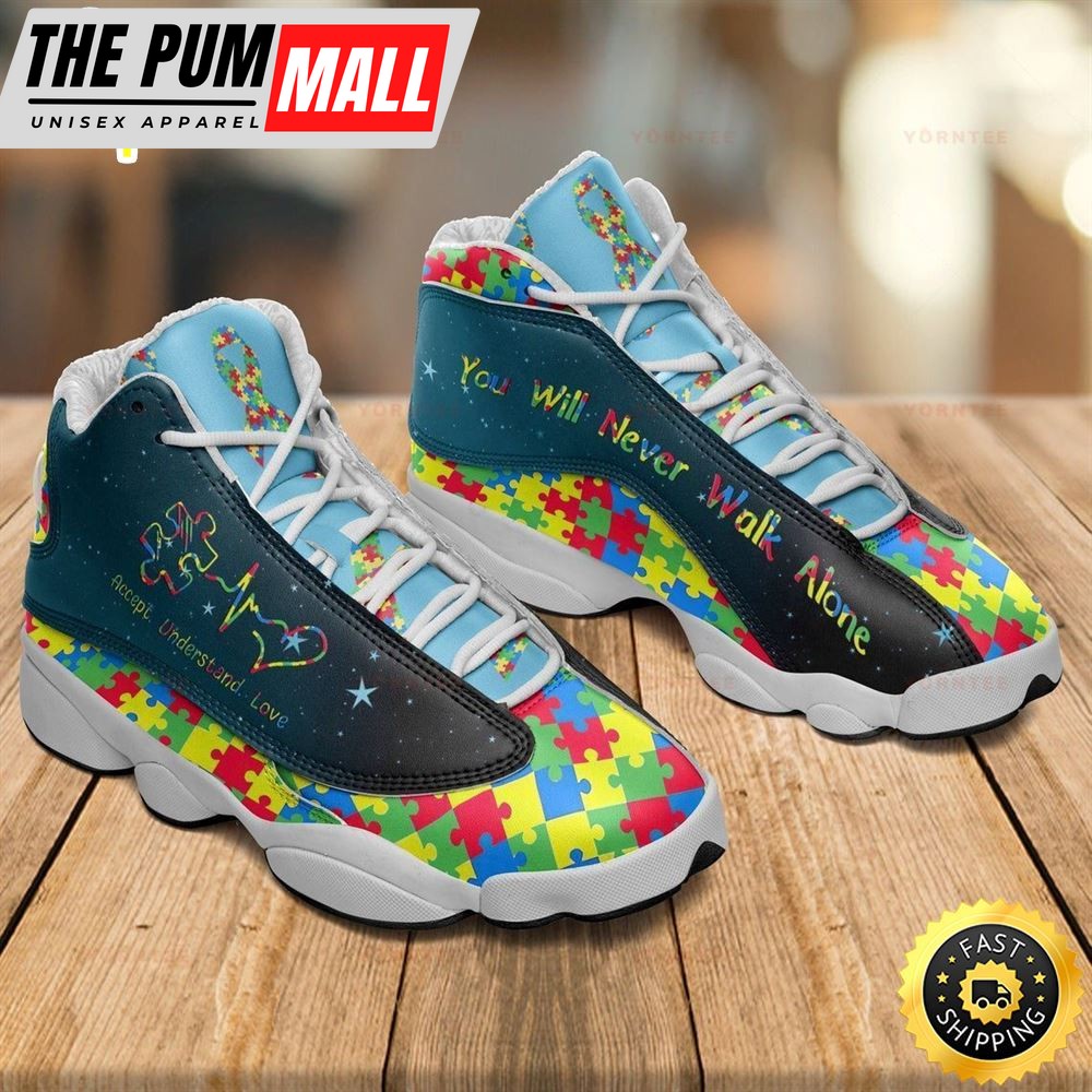 Autism Awareness You Will Never Walk Alone Air JD13 Shoes