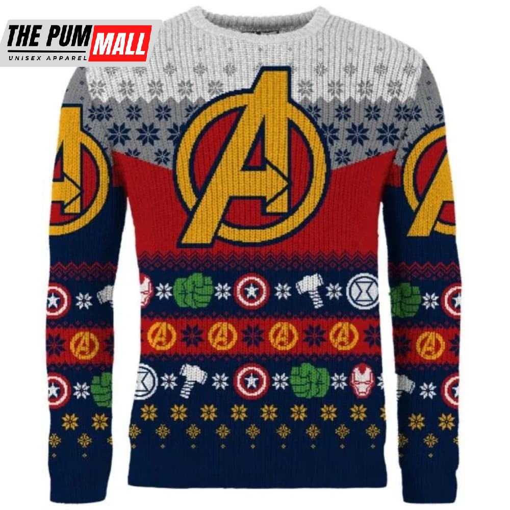 Avengers Assemble Knitted Christmas Sweater