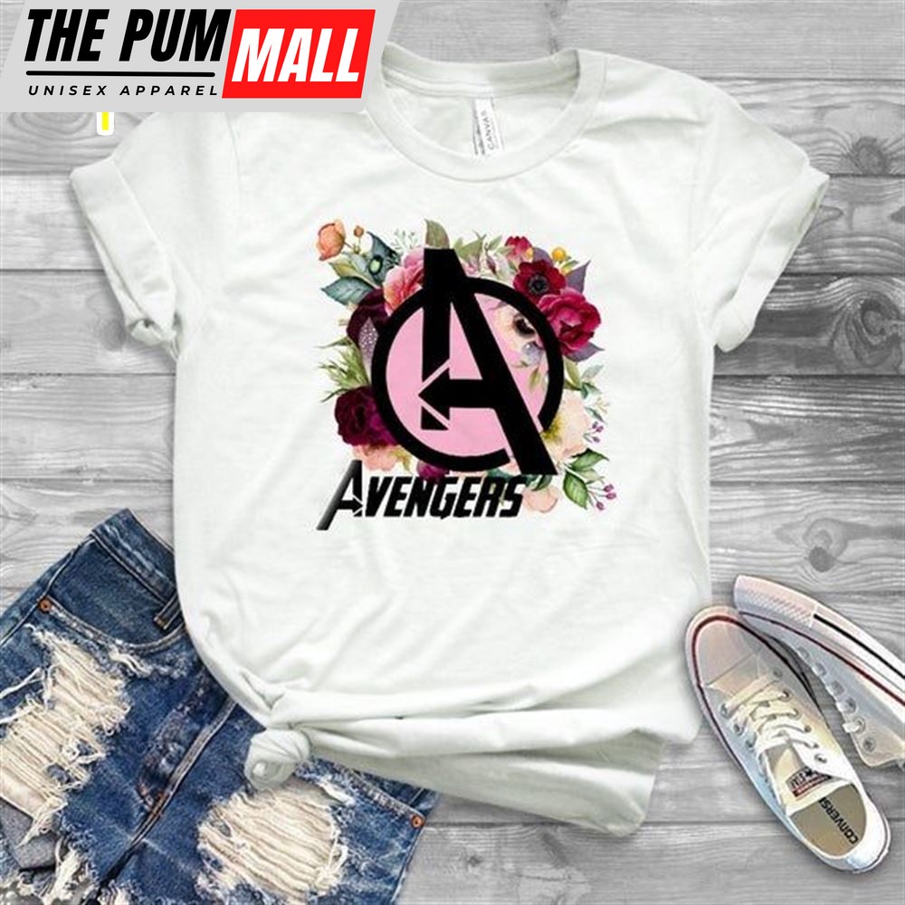 Avengers Floral Crop Tank, Avengers Baby Tee Shirt
