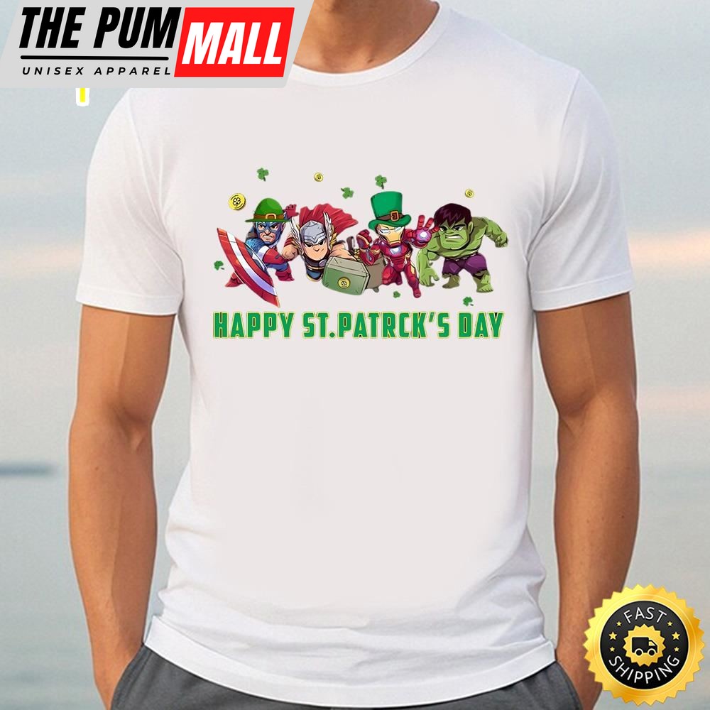 Avengers Happy St. Patricks Day Shirt Hulk Thor Feeling Lucky Shirt