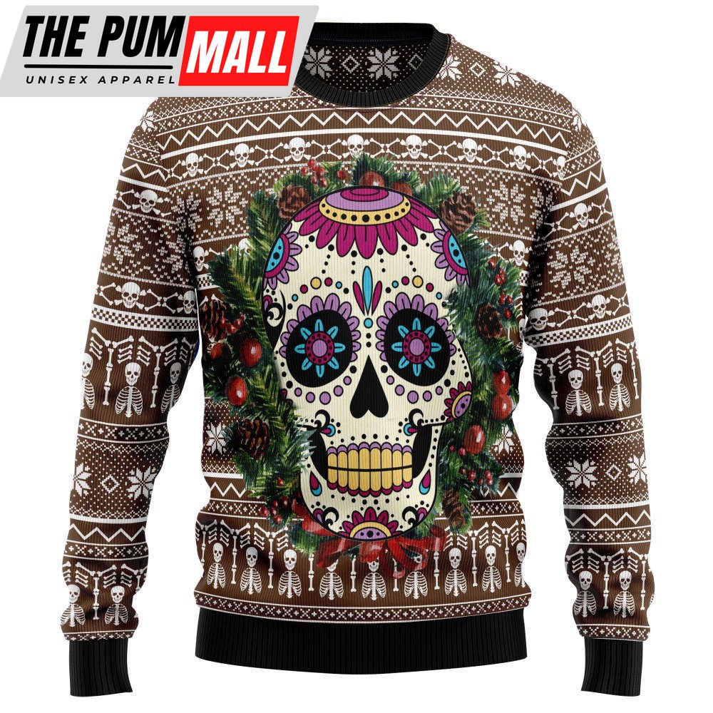 Awesome Sugar Skull G51028 Ugly Christmas Sweater – Best Gift for Christmas – Noel Malalan Signature