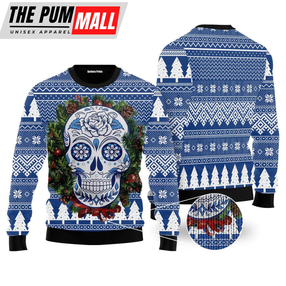 Awesome Sugar Skull Ugly Christmas Sweater Men & Women US5283 – Perfect Ugly Sweater Gift