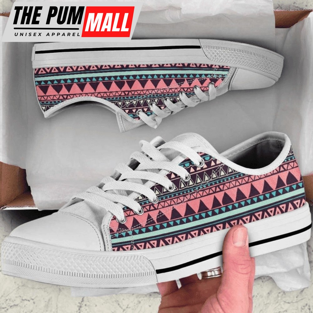 Aztec Pattern Tennis Low Top Shoes PN205082Sb