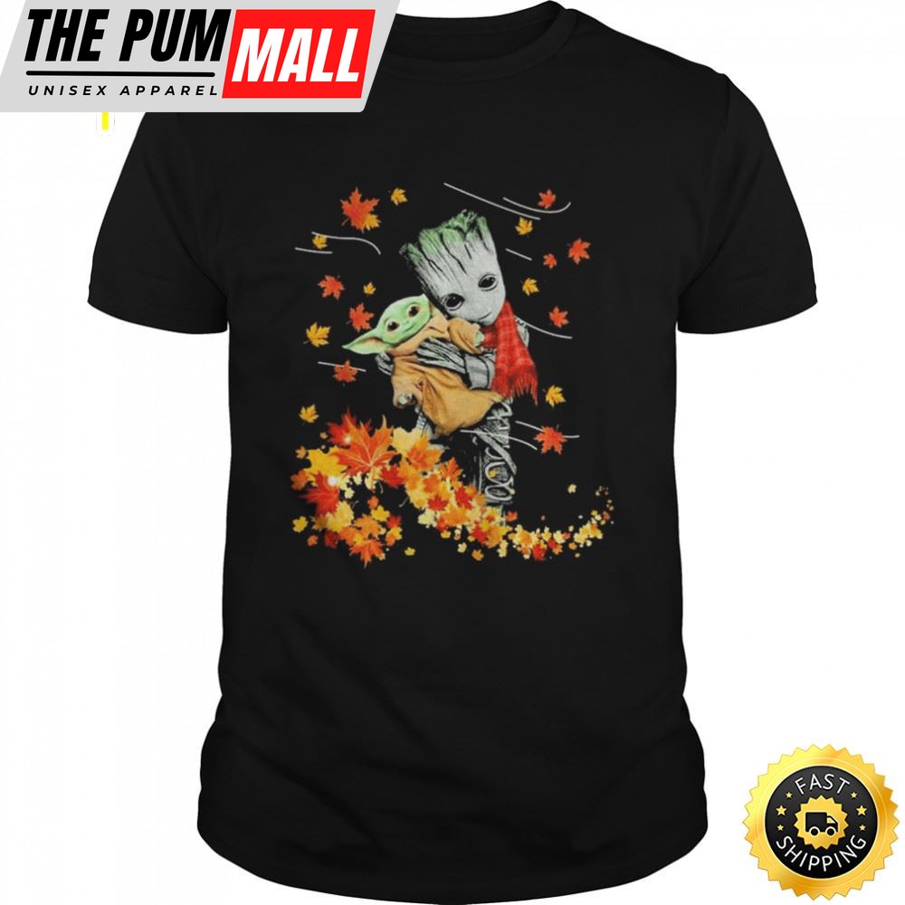 Baby Groot Hug Baby Yoda Thanksgiving 2025 Shirt