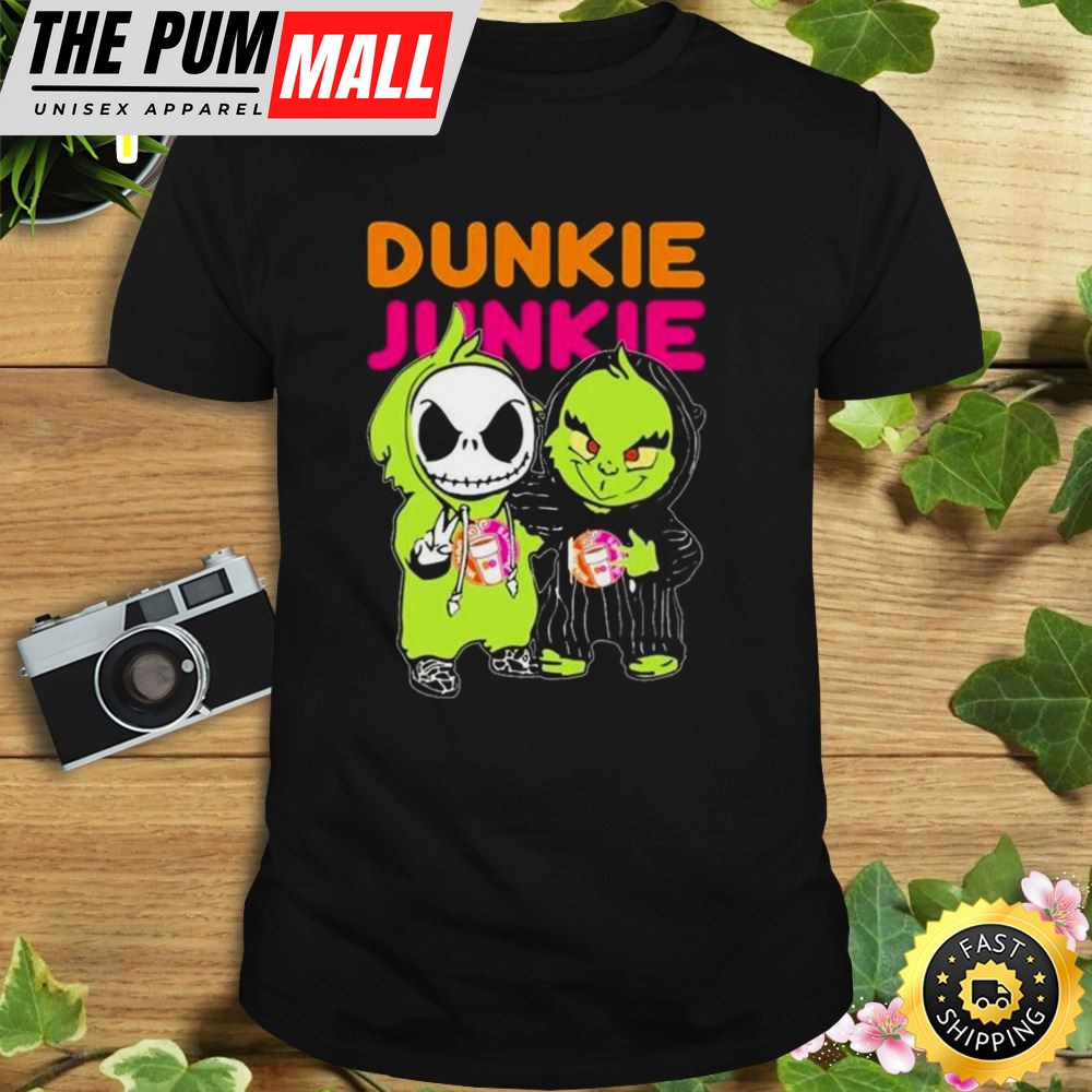 Baby Jack Skellington And Baby Grinch Friend Dunkie Junkie Shirt