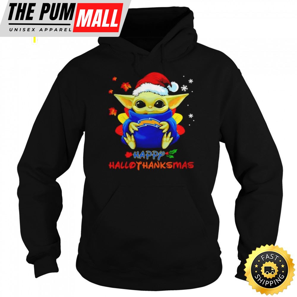Baby Yoda Chargers Happy Hallothanksmas Shirt