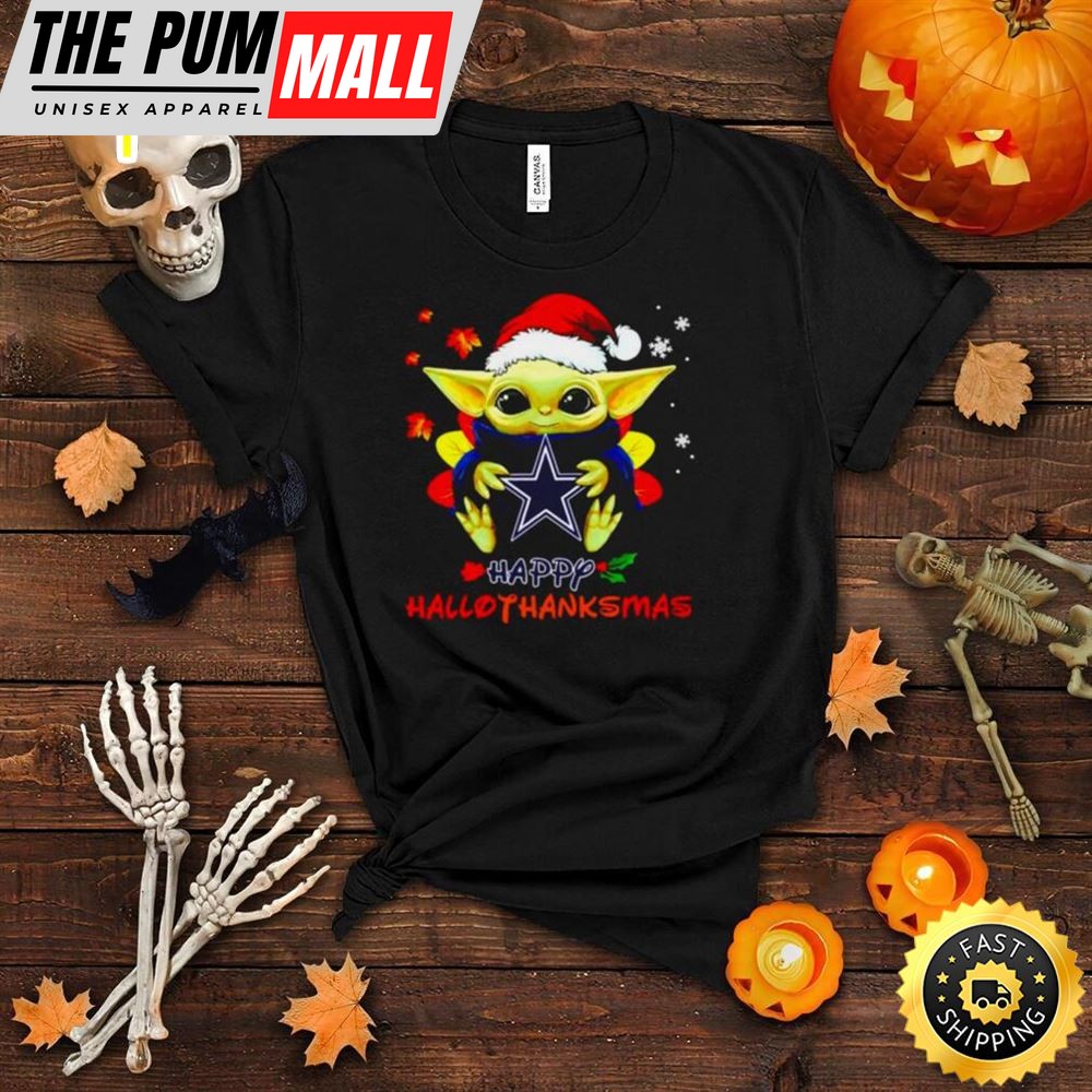 Baby Yoda Cowboys Happy Hallothanksmas Shirt