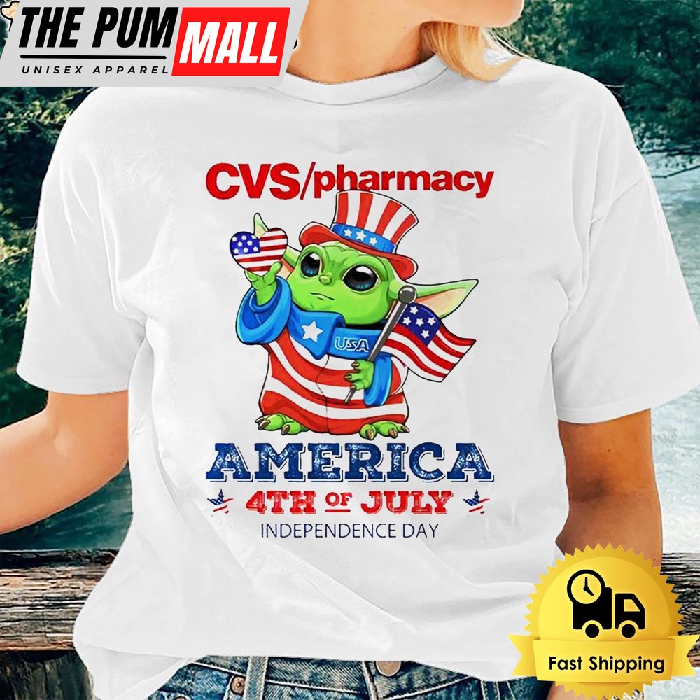 Baby Yoda CVS Pharmacy America 4th Of July Unsiex T-Shirt